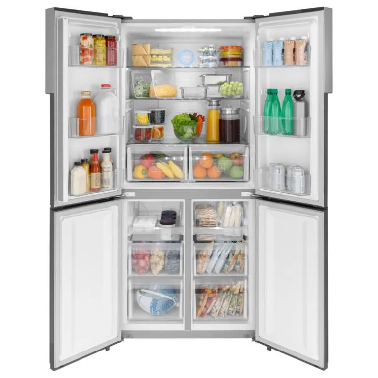 HAIER 16,8 Cu Ft 33 In Refrigerator Stainless Steel Bottom Freezer, French door - QHE16HYPFS