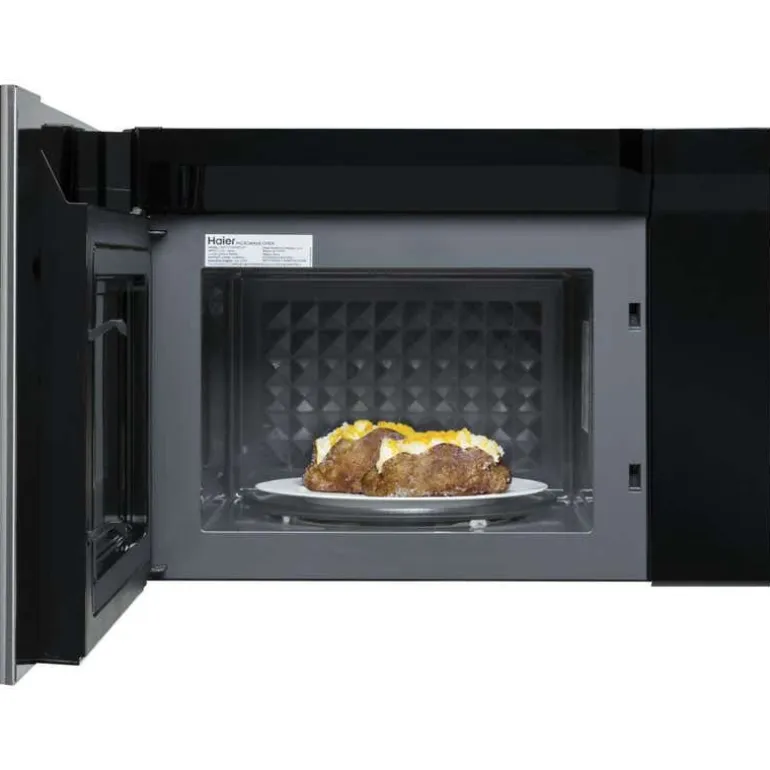HAIER 1.4 Cu Ft Microwave/Hood, Black, 300 - HMV1472BHS