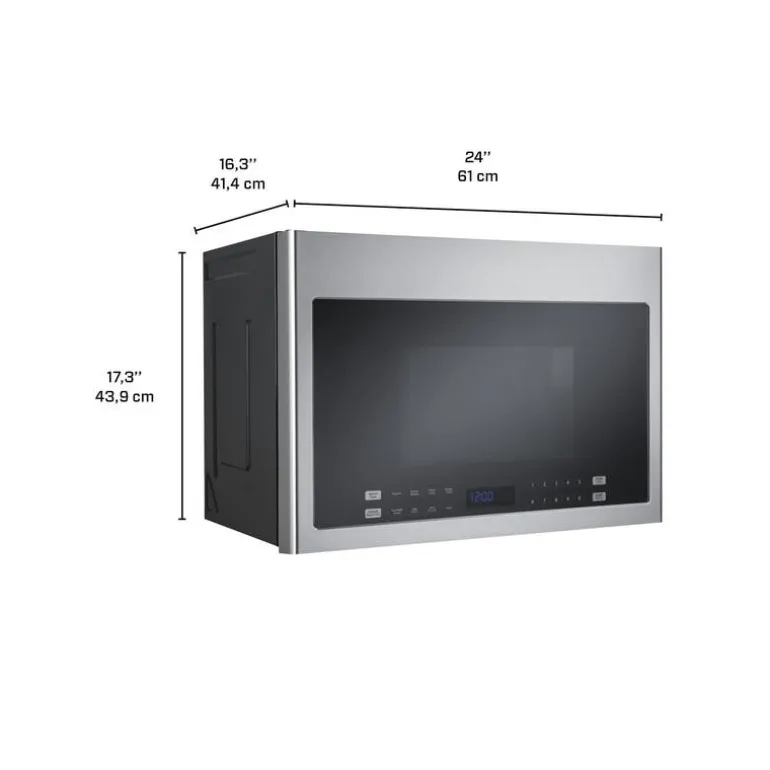 HAIER 1.4 Cu Ft Microwave/Hood, Black, 300 - HMV1472BHS