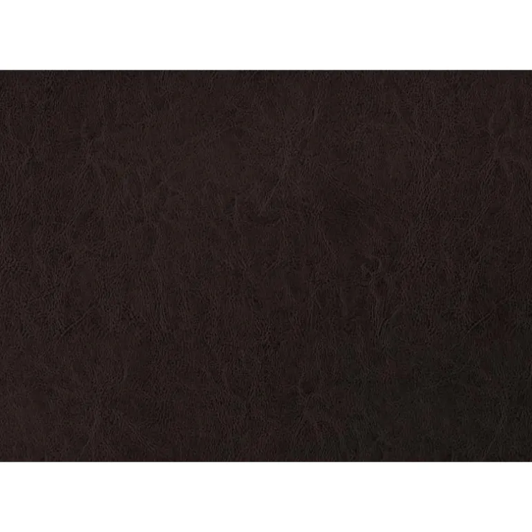 Headboard - full size - button tufted / upholstered panel - dark brown leathe - Monarch