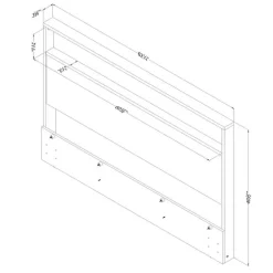 Headboard with Storage Shelf (54