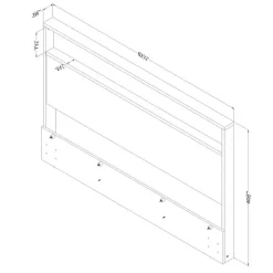 Headboard With Storage Shelf (54