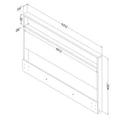 Headboard With Storage Shelf 54/60'' - South Shore