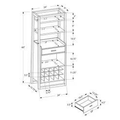 Home bar - 60"h / espresso ladder style - Monarch