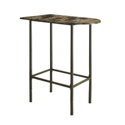 Home bar - 24"x 36" / espresso marble / metal - Monarch