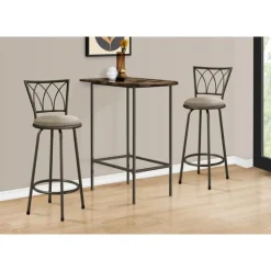 Home bar - 24"x 36" / espresso marble / metal - Monarch