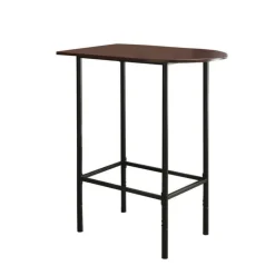 Home bar - 24"x 36"/ espresso / black metal spacesaver - Monarch