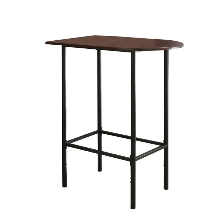 Home bar - 24"x 36"/ espresso / black metal spacesaver - Monarch