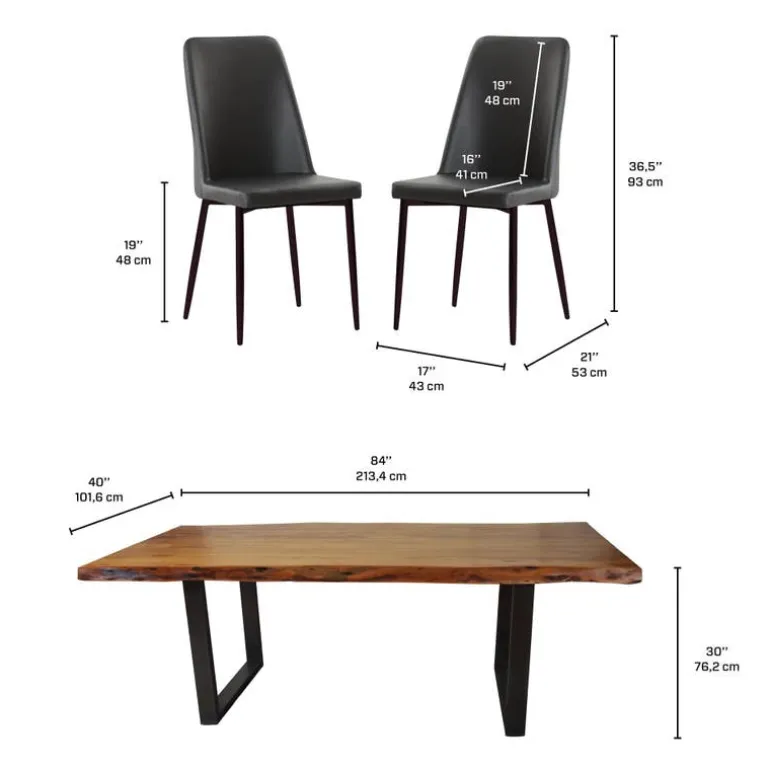 84-Inch Table with 4 Chairs