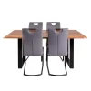 67-Inch Table with 4 Chairs - Grey
