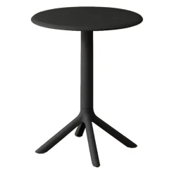 Indoor/Outdoor Resin Round Dining Table – Black