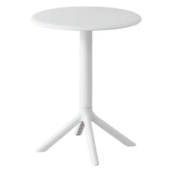 Indoor/Outdoor Resin Round Dining Table – White
