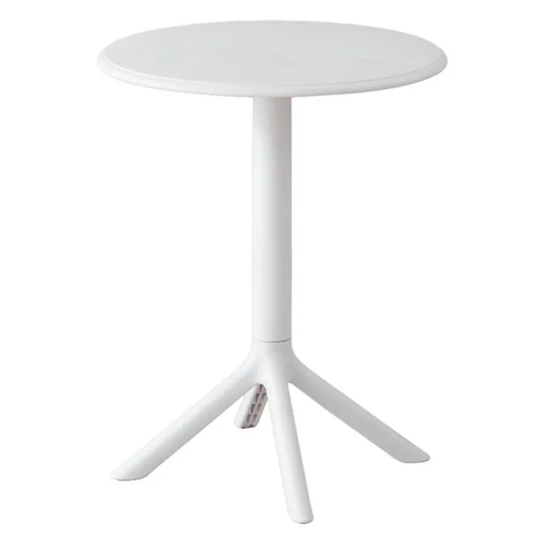 Indoor/Outdoor Resin Round Dining Table – White