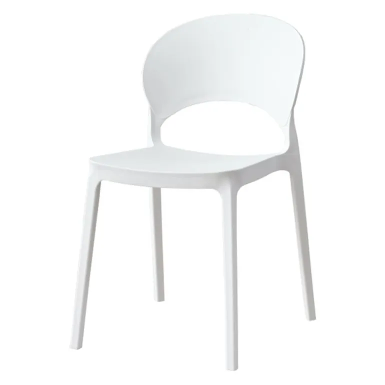 Indoor/Outdoor Resin Stackable Chair - White