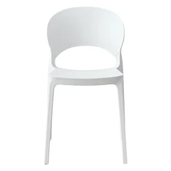 Indoor/Outdoor Resin Stackable Chair - White