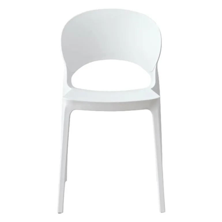 Indoor/Outdoor Resin Stackable Chair - White