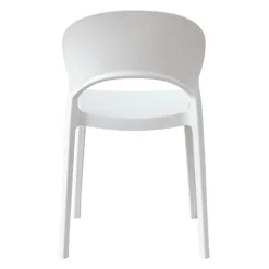 Indoor/Outdoor Resin Stackable Chair - White