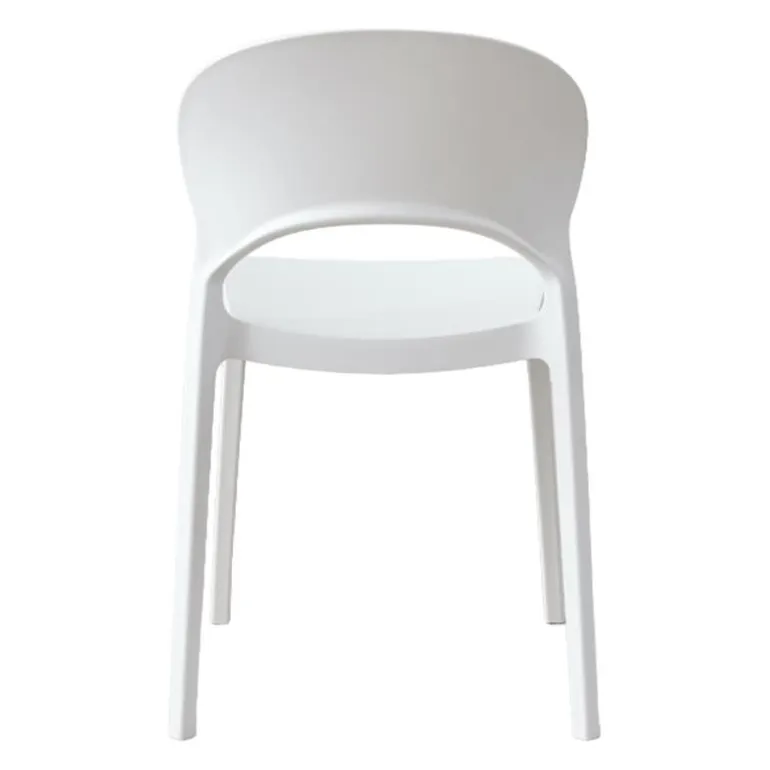 Indoor/Outdoor Resin Stackable Chair - White