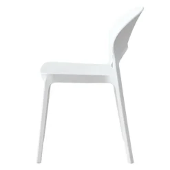 Indoor/Outdoor Resin Stackable Chair - White
