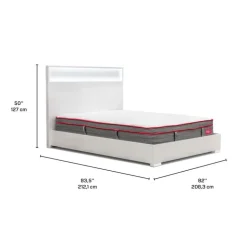 King Bed and Headboard with Lights (78'')