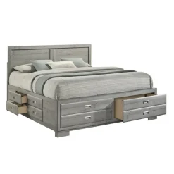King Bed with Drawers & Headboard - 78"