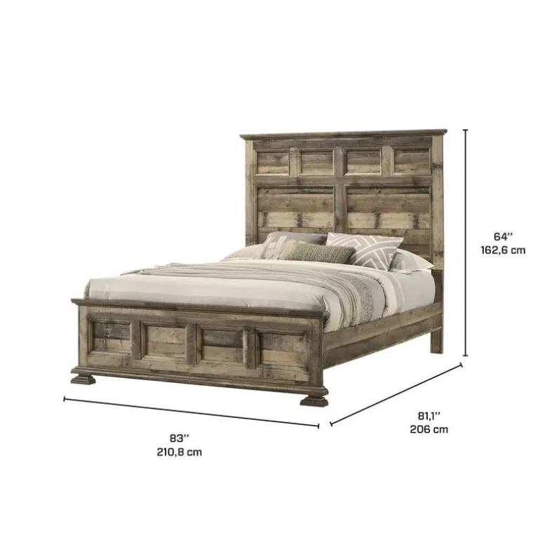 King Bed with Headboard (78")