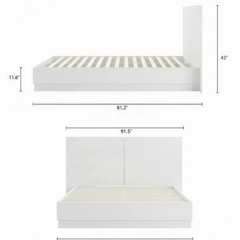 King Bed with Headboard (78") - Nexera