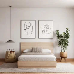 King Bed with Headboard (78