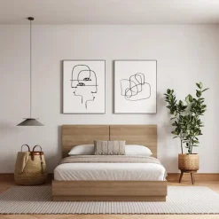 King Bed with Headboard (78