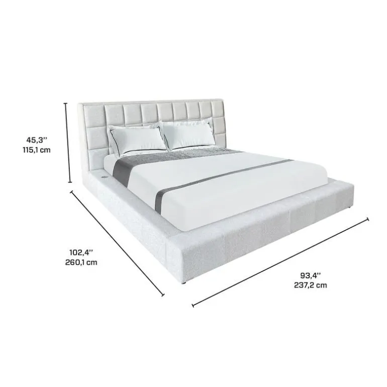 King Bed with Reading Lights and Console (78")