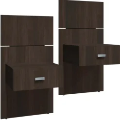 King Bed with Wall Units and Nightstands (78")