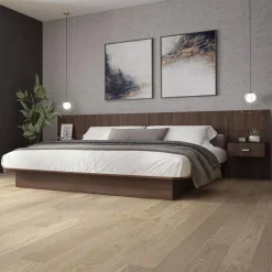 King Bed with Wall Units and Nightstands (78