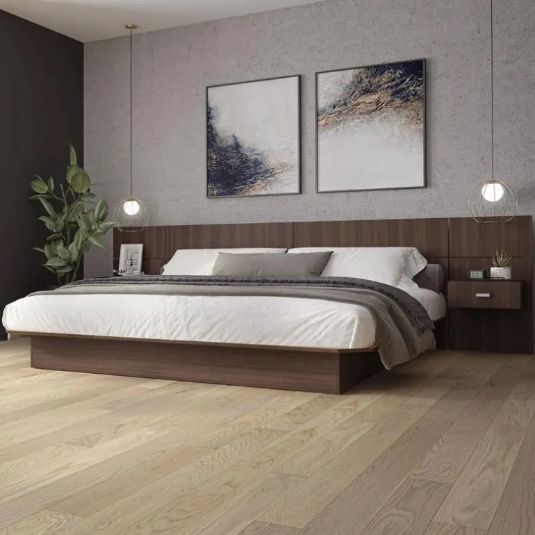 King Bed with Wall Units and Nightstands (78")