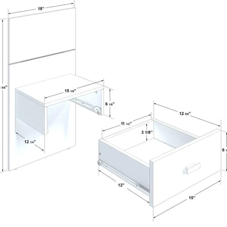King Bed with Wall Units and Nightstands (78")