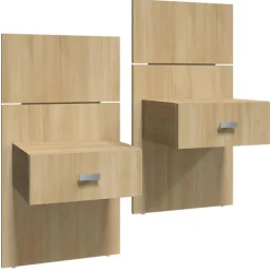 King Bed with Wall Units and Nightstands (78