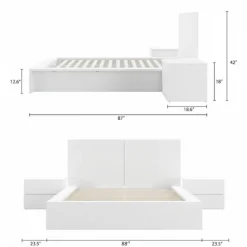 King Bedroom Set (78") - 4pcs - Nexera