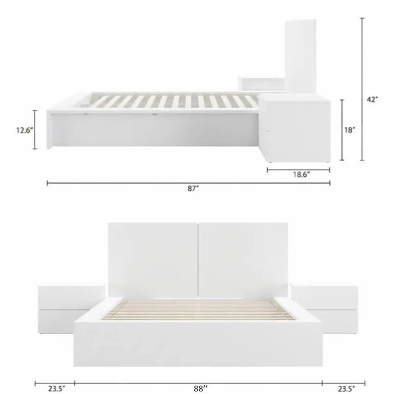 King Bedroom Set (78") - 4pcs - Nexera