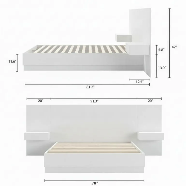 King Bedroom Set (78") - 4pcs - Nexera
