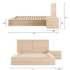 King Bedroom Set (78") - 3pcs - Nexera