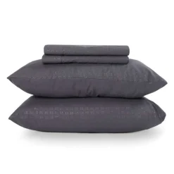 King Microfibre Bed Sheet Set - Charcoal Grey