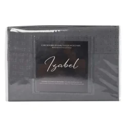 King Microfibre Bed Sheet Set - Charcoal Grey