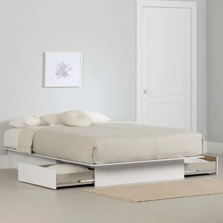 King Platform Bed with 2-Drawer Storage (78") - South Shore
