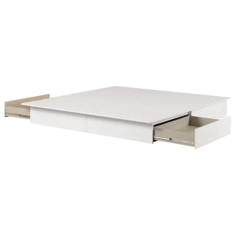 King Platform Bed with 2-Drawer Storage (78") - South Shore
