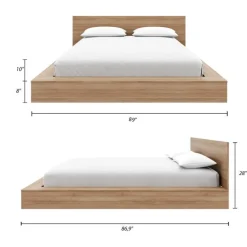 King Platform Bed with Headboard (78