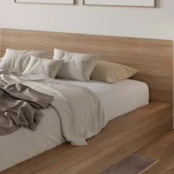 King Platform Bed with Headboard (78
