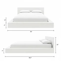 King Platform Bed with Headboard (78