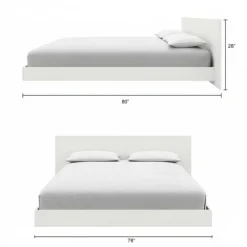 King Platform Bed with Headboard (78