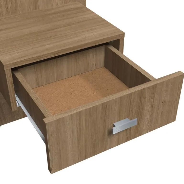 King Platform Bed with Headboard and Nighstands (78")