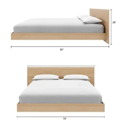 King Platform Bed with Headboard (78") - Nexera