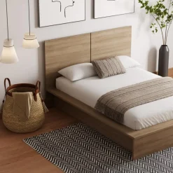 King Platform Bed with Headboard (78